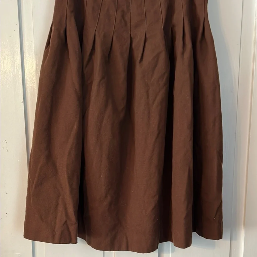 VTG TALBOTS Women’s 100% Wool Skirt Chocolate Brown A-Line Skirt USA Made 10 P - Picture 4 of 13